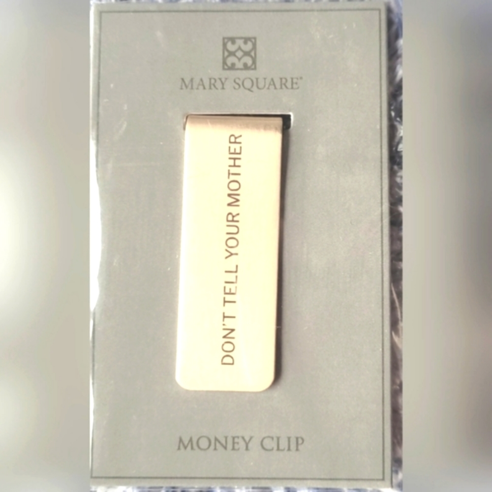 Dad's Money Clip - "Don't Tell Your Mother" Father's Day Gift - Gold Tone NWT